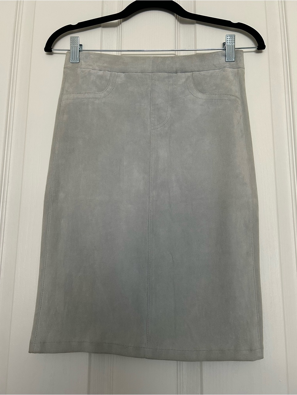 Classic ciel Suede Pencil Skirt Designer 100% lamb leather